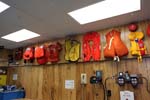 Life vests of people rescued